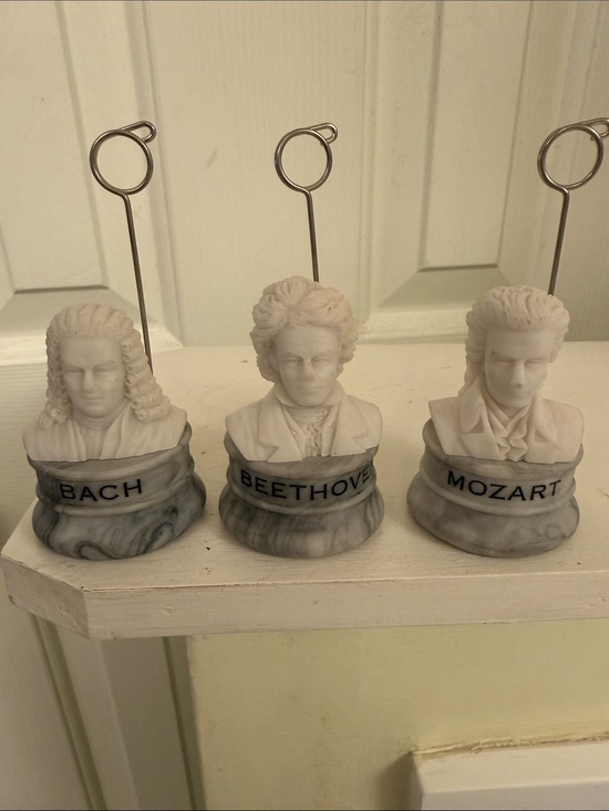 Barnes & Noble Other - Great Composers Memo Holders Set of 3 Mozart Bach Beethoven Busts 2003